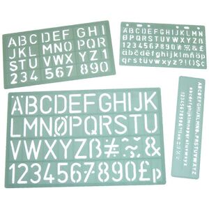 Major Brushes Lettering Stencil Set of 4 Major Brushes Lettering Stencil Set of 4