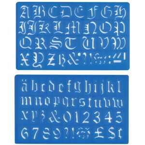 Major Brushes 30mm Old English Lettering Stencil Set Major Brushes 30mm Old English Lettering Stencil Set