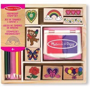 Melissa & Doug Wooden Stamp Set: Friendship (9 Stamps, 5 Colored Pencils, and 2- Melissa & Doug Wooden Stamp Set: Friendship (9 Stamps, 5 Colored Pencils, and 2-