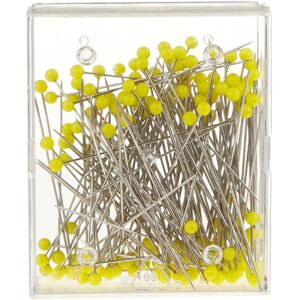 Prym 0.60 x 43 mm Extra Long Glass Headed Pins, Yellow Prym 0.60 x 43 mm Extra Long Glass Headed Pins, Yellow