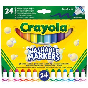 Crayola-24 Washable Markers Maxi Tip Assorted Colours for School and Leisure Tim Crayola-24 Washable Markers Maxi Tip Assorted Colours for School and Leisure Tim