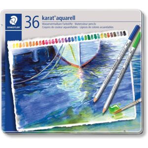 Staedtler karat aquarell watercolour pencils tin set of 36 assorted colours Staedtler karat aquarell watercolour pencils tin set of 36 assorted colours