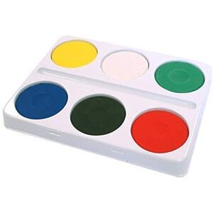 Major Brushes 6 Large Watercolour Blocks & Palette for Kids with Brush Holder Sc Major Brushes 6 Large Watercolour Blocks & Palette for Kids with Brush Holder Sc