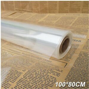 Unbranded 100m x 80cm Clear Florist Cellophane Roll - Plain Gift Wrap Film for Bouquets, H Unbranded 100m x 80cm Clear Florist Cellophane Roll - Plain Gift Wrap Film for Bouquets, H