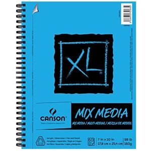 Canson XL Spiral Multi-Media Paper Pad 7 x 10-inch, 60 Sheets, Heavyweight, 0, 7 Canson XL Spiral Multi-Media Paper Pad 7 x 10-inch, 60 Sheets, Heavyweight, 0, 7