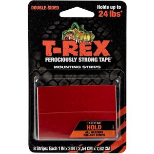 T-Rex T Rex Tape Extreme Hold Heavy Duty Double Sided Mounting Strips Holds up to 24lb T-Rex T Rex Tape Extreme Hold Heavy Duty Double Sided Mounting Strips Holds up to 24lb