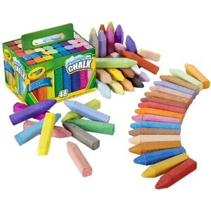 Childrens Crayola Box of 48 Sidewalk Washable Anti-Roll Bright Coloured Chalks Childrens Crayola Box of 48 Sidewalk Washable Anti-Roll Bright Coloured Chalks