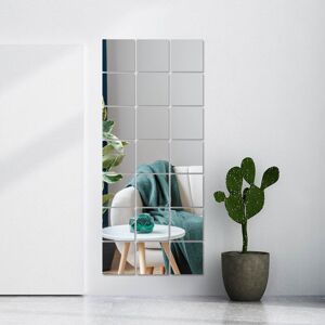 Unbranded 40Pcs Self-Adhesive Square Plastic Mirror Tiles 15x15cm PET Wall Decor, Shatterp Unbranded 40Pcs Self-Adhesive Square Plastic Mirror Tiles 15x15cm PET Wall Decor, Shatterp