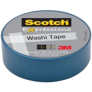 3M C314-BLU Washi Tape .59 in. x 393 in. - 15mmx10m -Blue 3M C314-BLU Washi Tape .59 in. x 393 in. - 15mmx10m -Blue