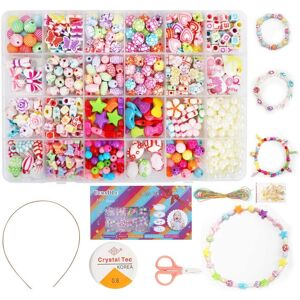 Ucradle Children DIY Bead Set, 550pcs Pony Alphabet Pop Beads for Making Necklac Ucradle Children DIY Bead Set, 550pcs Pony Alphabet Pop Beads for Making Necklac