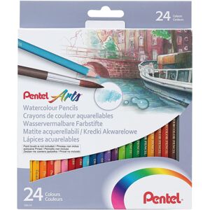 Pentel Multi Colour Watercolour Pencils - 24 pcs - Watercolour Effect Pentel Multi Colour Watercolour Pencils - 24 pcs - Watercolour Effect