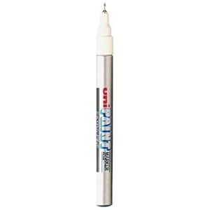 Uni-Ball Uni Coloured Extra Fine (0.8mm) PX-203 Silver Oil Paint Marker Pen Metal Glass W Uni-Ball Uni Coloured Extra Fine (0.8mm) PX-203 Silver Oil Paint Marker Pen Metal Glass W
