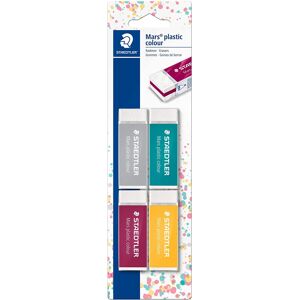 STAEDTLER 52650E1BK4 Mars Plastic Colour Sandwich Eraser Blistercard of 4 STAEDTLER 52650E1BK4 Mars Plastic Colour Sandwich Eraser Blistercard of 4