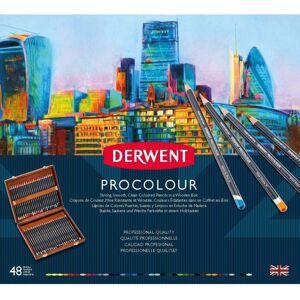 Derwent Procolour Colouring Pencils, Set of 48 in Wooden Gift Box, Professional Derwent Procolour Colouring Pencils, Set of 48 in Wooden Gift Box, Professional