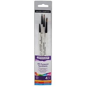Daler-Rowney Daler Rowney 212540007 Graduate 4 Brush Synthetic Detail Set Daler-Rowney Daler Rowney 212540007 Graduate 4 Brush Synthetic Detail Set