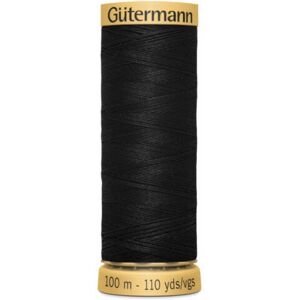 Gütermann Gutermann 100% Natural Cotton Sewing Thread - 100m - Col. 5201 Black Gütermann Gutermann 100% Natural Cotton Sewing Thread - 100m - Col. 5201 Black