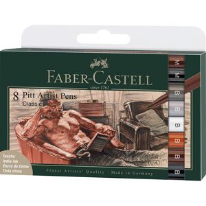 Faber Castell PITT Artist Pen Brush India Ink Pen - wallet of 8 - Classic Faber Castell PITT Artist Pen Brush India Ink Pen - wallet of 8 - Classic