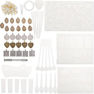 GreenZech 151pcs Resin Casting Silicone Molds Epoxy Spoon Set Jewelry Making Pendant Craft GreenZech 151pcs Resin Casting Silicone Molds Epoxy Spoon Set Jewelry Making Pendant Craft