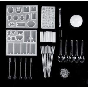 GreenZech 77PCS DIY Bracelet Pendant Epoxy Mold Set Jewelry Pendant Mould Craft GreenZech 77PCS DIY Bracelet Pendant Epoxy Mold Set Jewelry Pendant Mould Craft