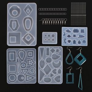 GreenZech 245Pcs DIY Silicone Earring Pendant Mold Resin Epoxy Jewelry Making Mould Tools GreenZech 245Pcs DIY Silicone Earring Pendant Mold Resin Epoxy Jewelry Making Mould Tools