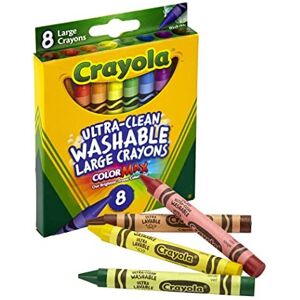 Crayola Ultra Clean Large Washable Crayons, School Supplies, 8 Count Crayola Ultra Clean Large Washable Crayons, School Supplies, 8 Count