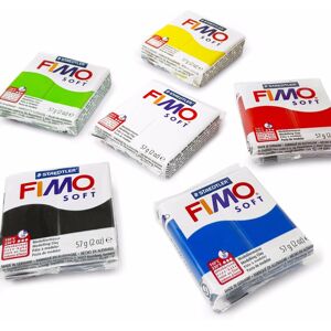Staedtler FIMO Soft Polymer Modelling Clay Starter Set of 6 x 57g Clays - Starter Colours Staedtler FIMO Soft Polymer Modelling Clay Starter Set of 6 x 57g Clays - Starter Colours