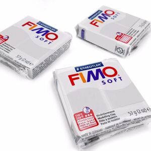 Staedtler FIMO Soft Polymer Oven Modelling Clay - 57g - Set of 3 - Dolphin Grey Staedtler FIMO Soft Polymer Oven Modelling Clay - 57g - Set of 3 - Dolphin Grey