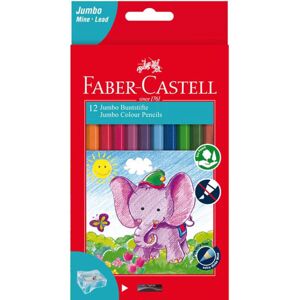 Faber Castell Jumbo Colour Pencils with Sharpener (12pk) Faber Castell Jumbo Colour Pencils with Sharpener (12pk)
