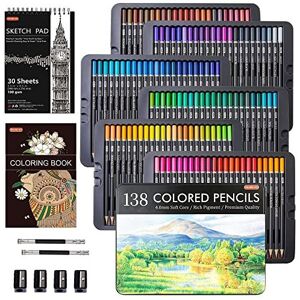Shuttle Art 138 Colours Professional Colouring Pencils, Soft Core Coloured Penci Shuttle Art 138 Colours Professional Colouring Pencils, Soft Core Coloured Penci