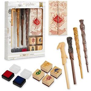 Harry Potter Gifts Wand Pen Set of 4 Stationery Supplies with Marauder's Map Hog Harry Potter Gifts Wand Pen Set of 4 Stationery Supplies with Marauder's Map Hog