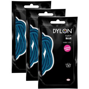 3 x Dylon Hand Fabric Dye Sachet - Navy Blue 3 x Dylon Hand Fabric Dye Sachet - Navy Blue