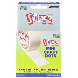 Stix2 300 Mini 6mm Permanent Craft Dots Acid Free Glue Hobby Adhesive Stix2 300 Mini 6mm Permanent Craft Dots Acid Free Glue Hobby Adhesive