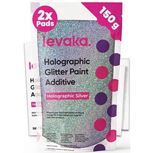 FBGC Silver Glitter for Paint 150g Holographic Glitter with 2 x Buffing Pads Silver G FBGC Silver Glitter for Paint 150g Holographic Glitter with 2 x Buffing Pads Silver G