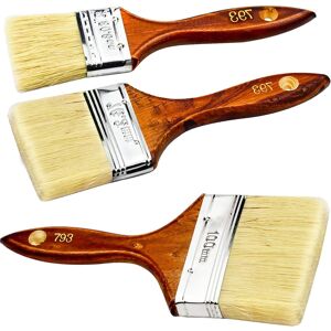 GOPatriot Memory Hybrid Wood Paint Brush Set of 3 with Natural Bristles GOPatriot Memory Hybrid Wood Paint Brush Set of 3 with Natural Bristles