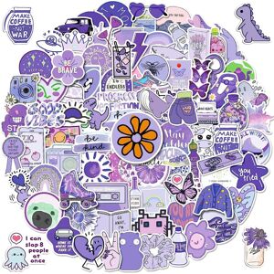 Mascot 100Pcs Kawaii Purple Stickers for Water Bottles, Cute Aesthetic Vinyl Stickers Mascot 100Pcs Kawaii Purple Stickers for Water Bottles, Cute Aesthetic Vinyl Stickers