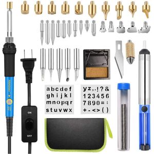 Unbranded Pyrography Kit 54 pcs Pyrography on Wood 60W Adjustable Temperature 200-450 C - Unbranded Pyrography Kit 54 pcs Pyrography on Wood 60W Adjustable Temperature 200-450 C -