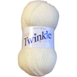 James C Brett (BT6 (Cream)) James Brett Baby Twinkle DK Acrylic Glitter Knitting Yarn 100g James C Brett (BT6 (Cream)) James Brett Baby Twinkle DK Acrylic Glitter Knitting Yarn 100g