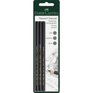 Faber Castell PITT Natural Charcoal Pencils (3pk) Faber Castell PITT Natural Charcoal Pencils (3pk)