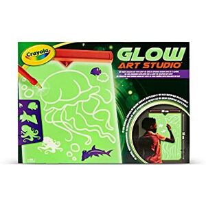 CRAYOLA Glow Art Studio Create Your Own Glow in the Dark Art for Young Artists CRAYOLA Glow Art Studio Create Your Own Glow in the Dark Art for Young Artists