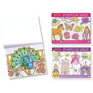 Melissa & Doug Pack of 3 Jumbo Colouring Book - Princess & Fairy, Animals and Pink Activity P Melissa & Doug Pack of 3 Jumbo Colouring Book - Princess & Fairy, Animals and Pink Activity P