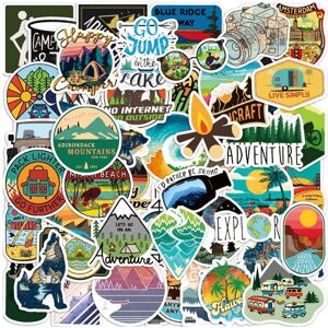 Tianfu 50pcs camping stickers, waterproof vinyl stickers, laptops, tablets, mobile phon Tianfu 50pcs camping stickers, waterproof vinyl stickers, laptops, tablets, mobile phon