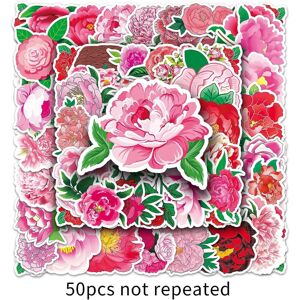 Tianfu Flowers Peony Stickers - 50 Pcs Cartoon Waterproof Decals DIY for Party Supplies Tianfu Flowers Peony Stickers - 50 Pcs Cartoon Waterproof Decals DIY for Party Supplies