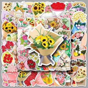 Mascot 50pcs Bouquet of flowers stickers Waterproof Vinyl Stickers Cute Funny Stickers Mascot 50pcs Bouquet of flowers stickers Waterproof Vinyl Stickers Cute Funny Stickers
