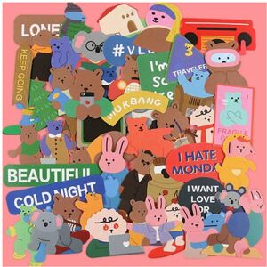 Mascot 50pcs Korea Cute Bear Stickers Waterproof Vinyl Stickers Cute Funny Stickers for Mascot 50pcs Korea Cute Bear Stickers Waterproof Vinyl Stickers Cute Funny Stickers for