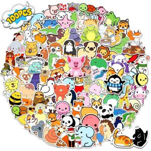 Mascot 100 Pcs Cute Animal Stickers for Kids Water Bottle Stickers Waterproof Vinyl Hyd Mascot 100 Pcs Cute Animal Stickers for Kids Water Bottle Stickers Waterproof Vinyl Hyd