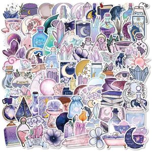 Mascot 100Pcs Witch Stickers, Magic Moon Stickers, Apothecary Aesthetic Stickers, Vinyl Mascot 100Pcs Witch Stickers, Magic Moon Stickers, Apothecary Aesthetic Stickers, Vinyl