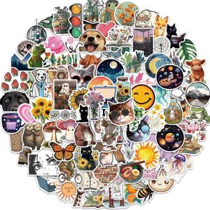 Mascot 100Pcs Stickers for Water Bottle, Waterproof Vinyl Anime Stickers Pack for Lapto Mascot 100Pcs Stickers for Water Bottle, Waterproof Vinyl Anime Stickers Pack for Lapto