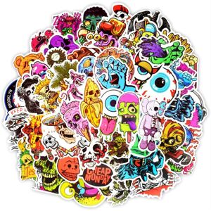 Mascot Vinyl Horror Stickers 50 Pcs Scary Stickers Pack Horror Decals Stoner Stickers f Mascot Vinyl Horror Stickers 50 Pcs Scary Stickers Pack Horror Decals Stoner Stickers f