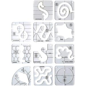 Unbranded 11pcs Free-motion Quilting Template Set-sewing Ruler Unbranded 11pcs Free-motion Quilting Template Set-sewing Ruler
