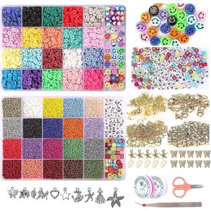 Unbranded 25000 Pieces Glass Beads Clay Beads Chain Bead Making Kit Alphabet Bead Pendants Unbranded 25000 Pieces Glass Beads Clay Beads Chain Bead Making Kit Alphabet Bead Pendants